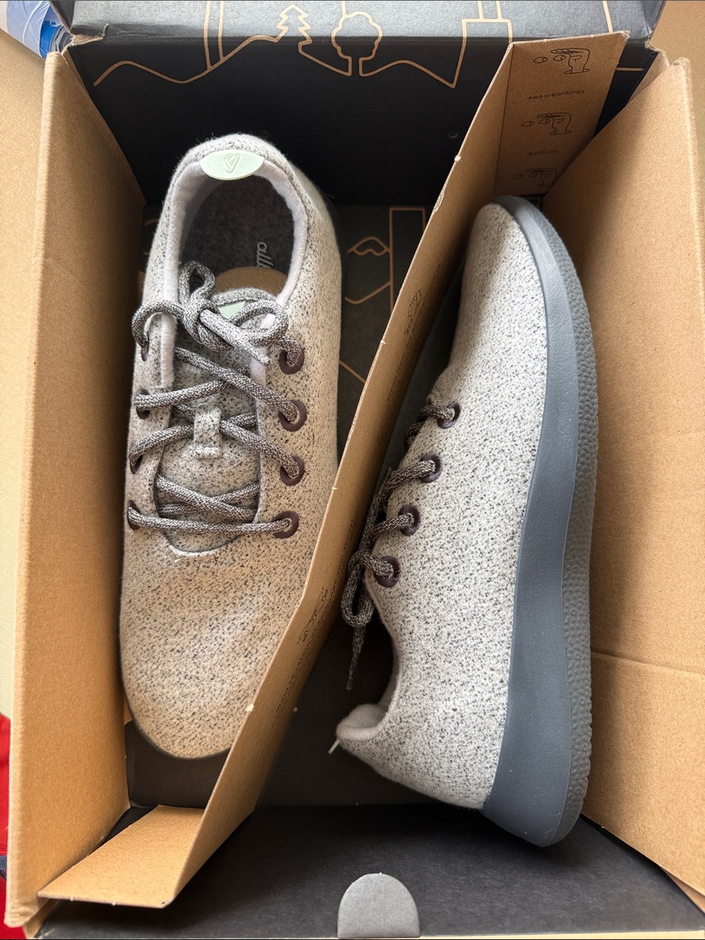 Men’s Gray Knit Lace-Up Sneakers